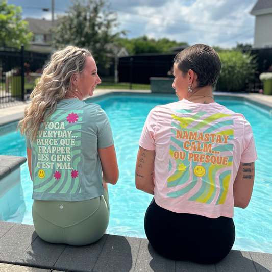 Crop top «Namastay calm ou presque»