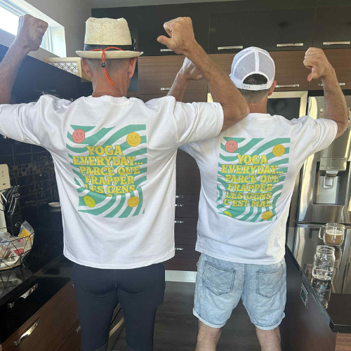 Chandail long homme «Frapper les gens c'est mal»