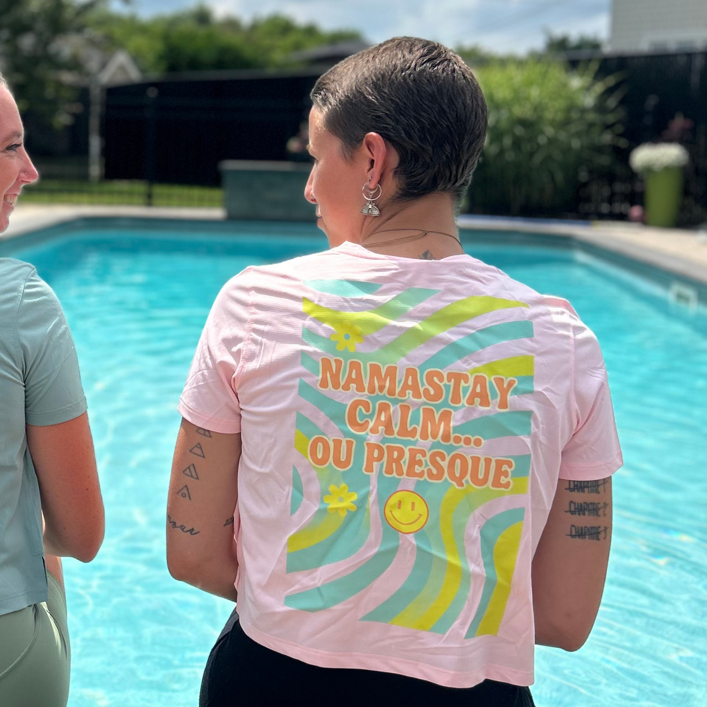 Crop top «Namastay calm ou presque»