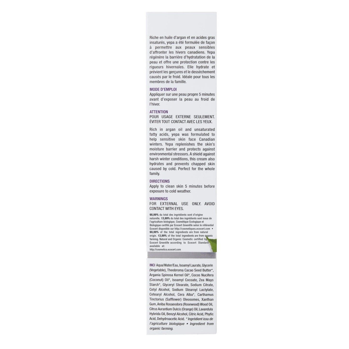 yepa | thermal protection winter/summer cream