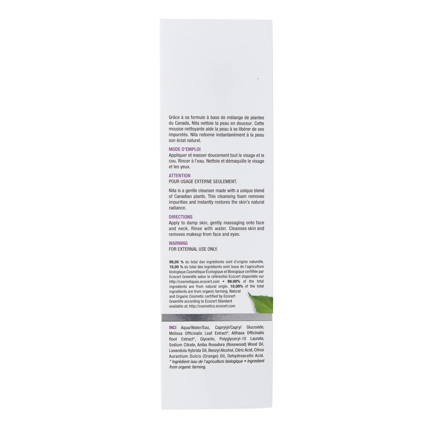 nita | soothing eye and face cleansing foam